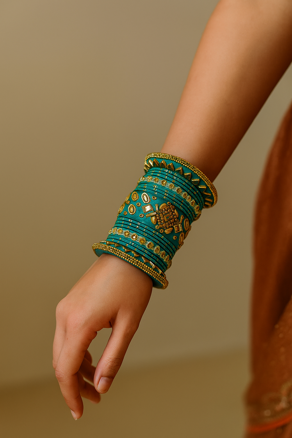 2.6 Teal Green Party Bangles Set Traditional Indian Wedding Churi  Jewelry Sets