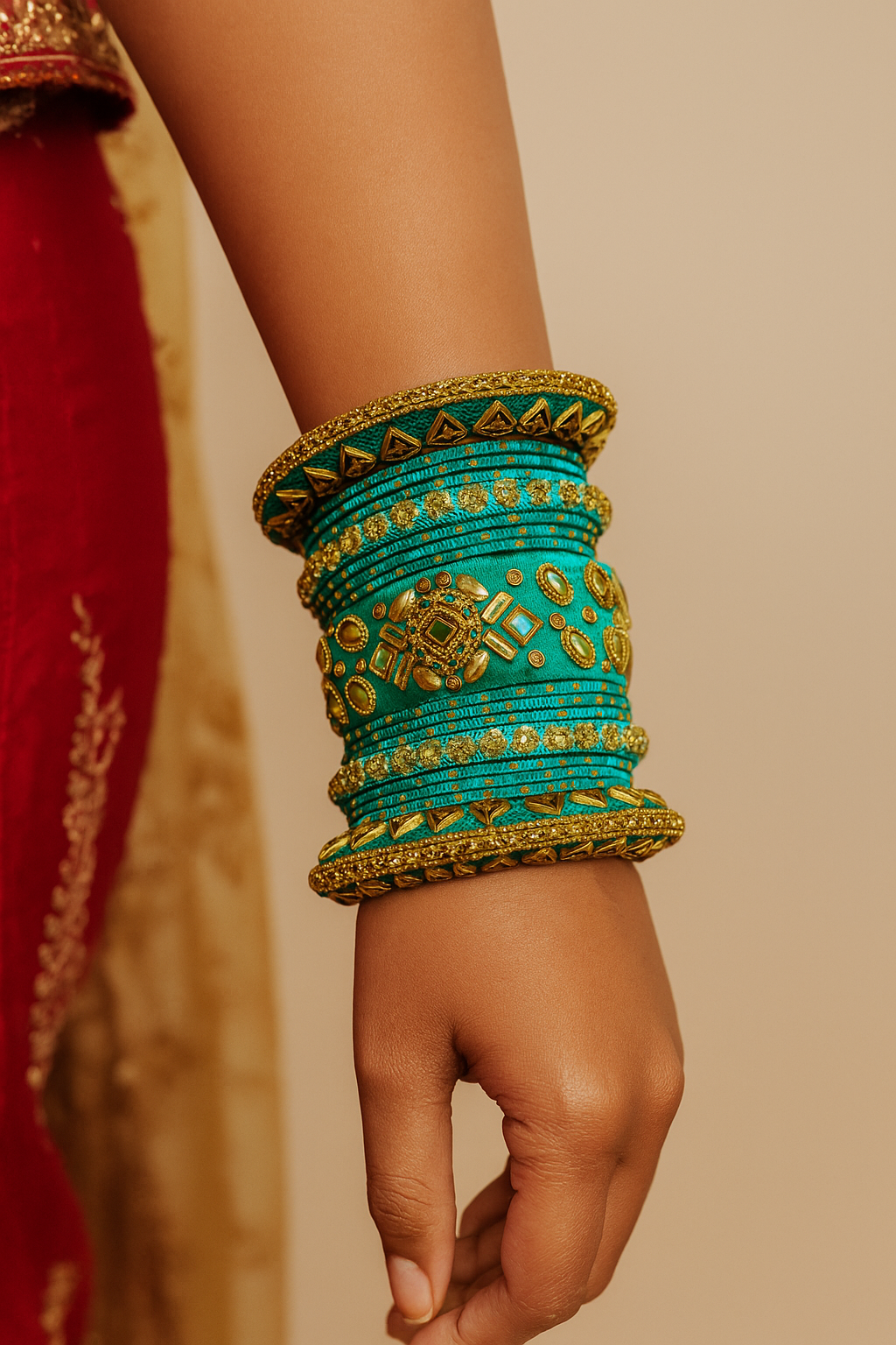 2.6 Teal Green Party Bangles Set Traditional Indian Wedding Churi  Jewelry Sets
